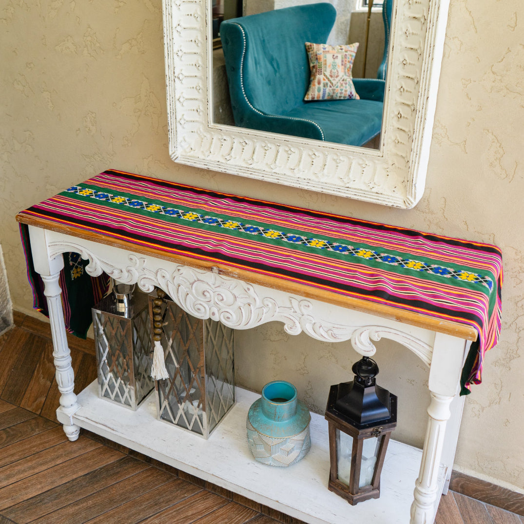 Palestinian Tatreez Elegant Table Runner | Syrian Majdalawi Fabric