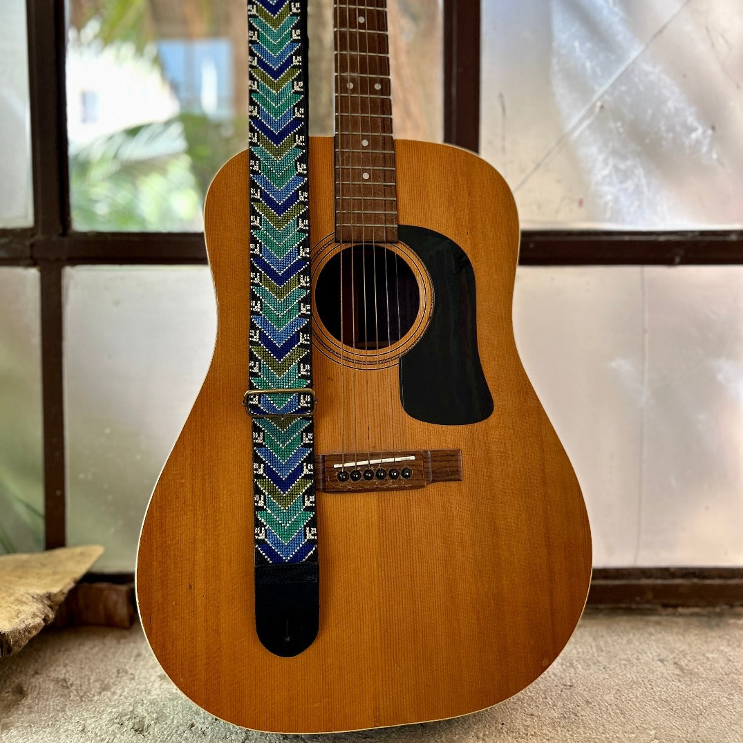 Palestinian Tatreez Guitar Strap | Traditionally Handcrafted Embroidery by Women in Palestine