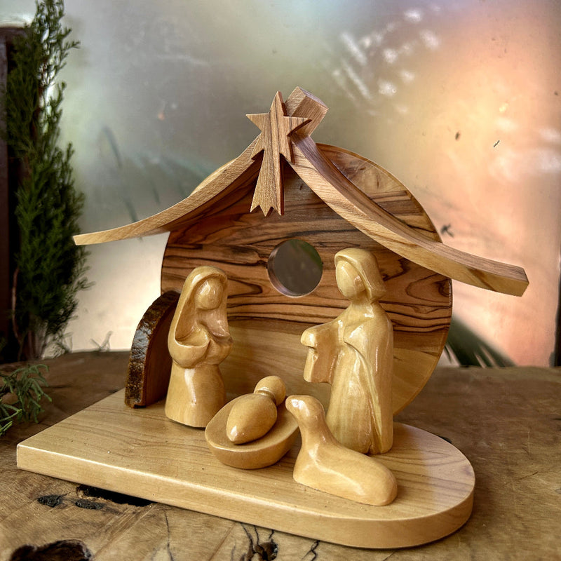 Hand Carved Olive Wood Nativity from Bethlehem