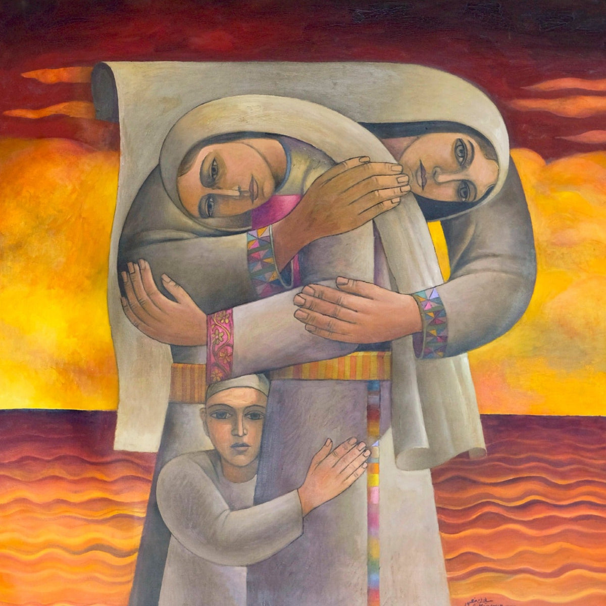 Palestinian Wall Art - Farewell by Sliman Mansour