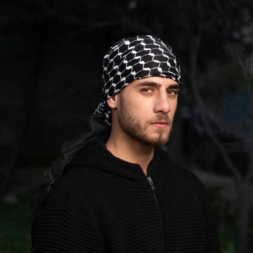 Original Palestinian-Made Keffiyeh in Traditional Reversed Style | Shaqloub